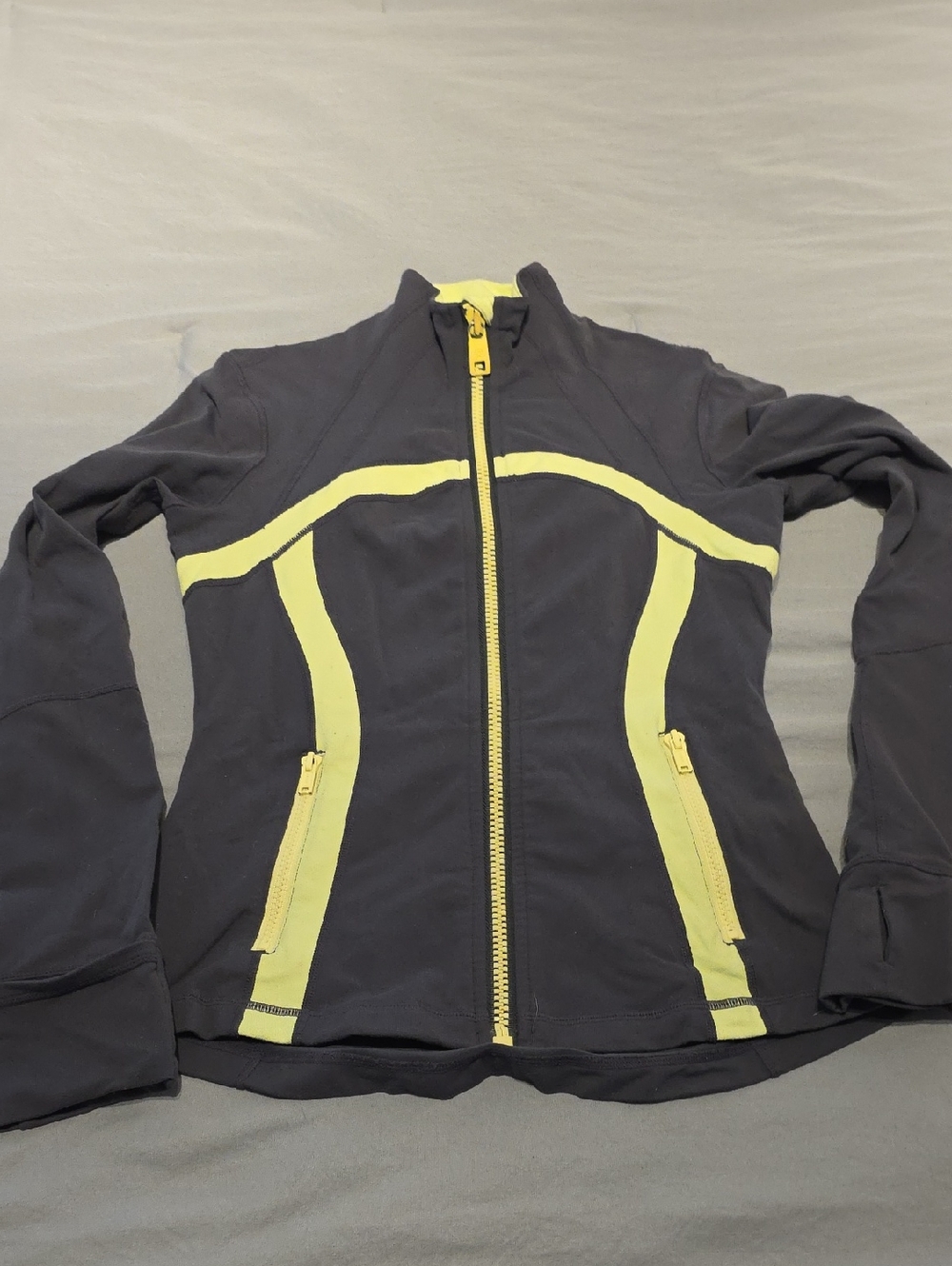 Lululemon Define Jacket with Gray And Yellow Trim